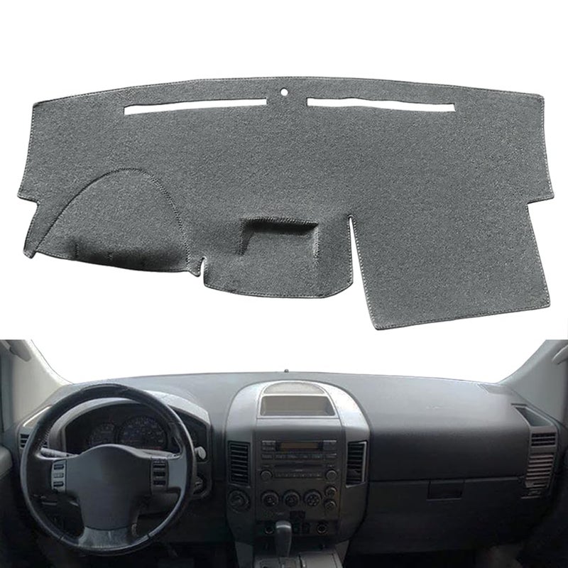 Yiz Dash Cover Mat Custom Fit for Nissan Armada 2004 2005 2006 2007/ Titan 2004-2012 no Navigation,Dashboard Cover Cap Pad Carpet (Dark Gray) Y59 - Image 2